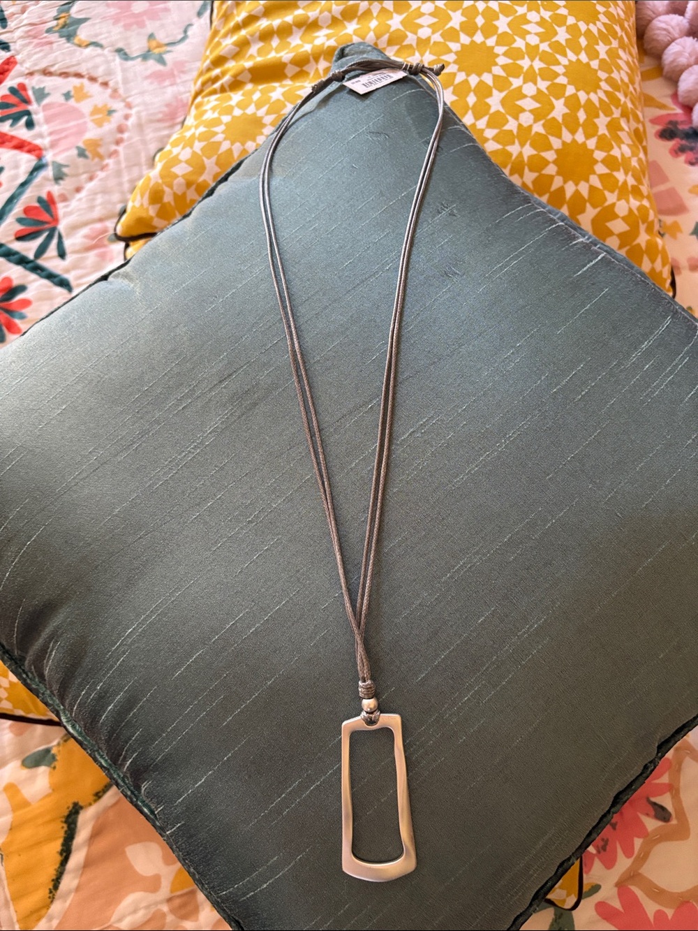 J. Jill Gray Cord Necklace with Silver Dangle